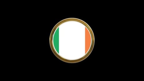 Animation en boucle avec l'icône du cercle du drapeau irlandais