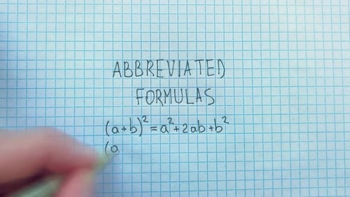 Abbreviated Formulas On Paper, Time Lapse