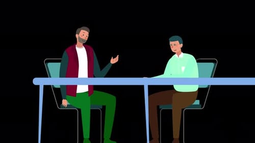 Teacher Teaches Student At University On Alpha Channel 4K