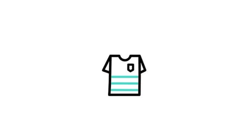 Flat Design T-Shirt Icon Animation