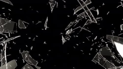 Glass Shattered Open With Transparent Channel Alpha