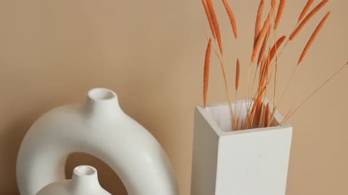 Decorative Ceramic Vase Beautiful Floral Arrangement of Artificial Plant in a Pot
