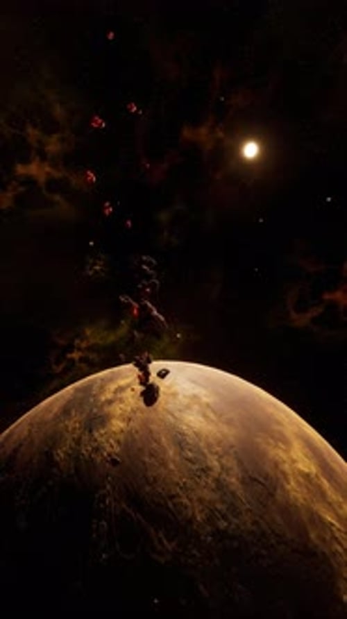 Vertical a Large Cluster of Asteroids Near an Unknown Planet