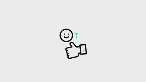 Animated Social Media Like and Positive Feedback Icon