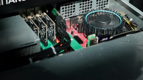 Powerful Workstation Cooling System with Spinning Fan Media