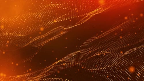 Digitaler futuristischer Wellenhintergrund Golden Loop V2