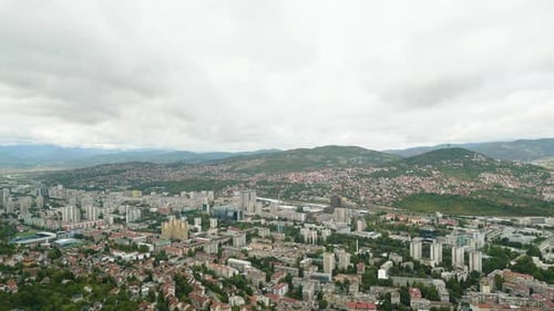 Sarajevo aerial footage of Bosnia and Herzogovina