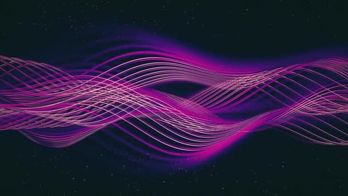 Glatte Neonlinien und Partikel