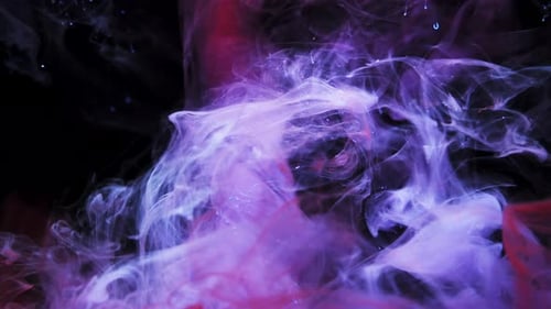 Colorful Ink Swirls in Abstract Composition