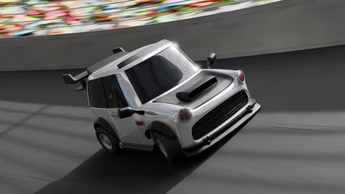 Racing Car Loop 3D satisfying animation