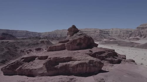 Aerial video of beautiful nature in Timna Park Israel