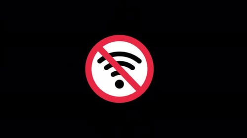 Flat Design No Wi-Fi Icon