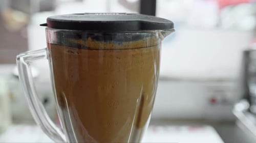 Close Up Of Smoothie In Blender