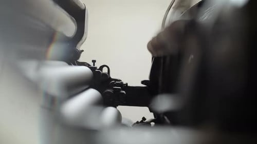 Rotating Gears and Components Inside of Machine