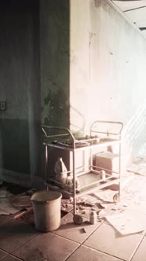 Old Hospital Corridor Holds Remnants of Forgotten Care and Stories Untold