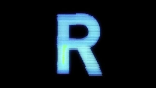 Digital Distorted Letter R