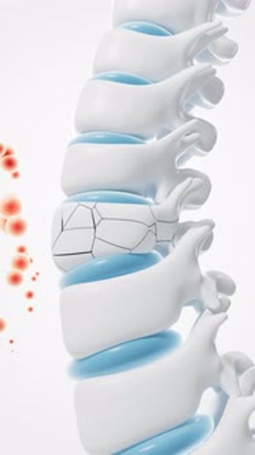 Animated Spinal Vertebra Healing Process