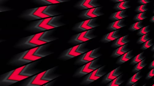 Red Blinking Neon Arrows Diagonal Moving Seamless Animation