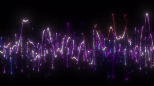 Abstract Neon Sound Wave Visualizer Loop