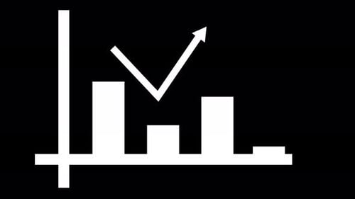 Upward Trend Line Graph, A stylized line graph with a zigzag pattern