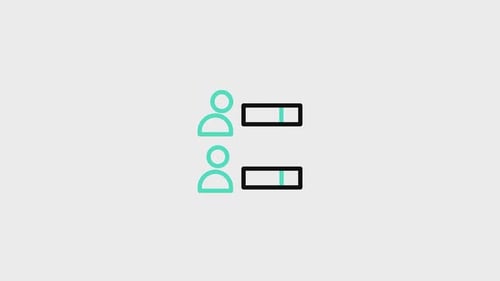 Animated Flat Design People Data Progress Bar