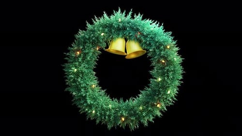 Christmas wreath with alpha channel