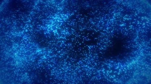 Abstract Blue Glowing Particles Background Animation