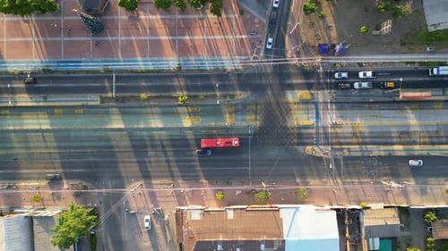 Santa Rosa Avenue, central avenue of Santiago de Chile, where public transportation of the great cap
