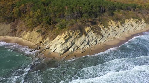 Aerial view to beautiful beach near to Obzor, Bulgaria