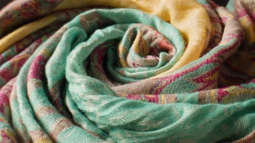 Elegant Swirling Textile Fabric Close Up