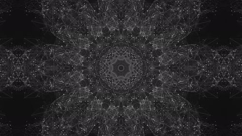 Abstract Geometric Network Lines and Dots Background Loop