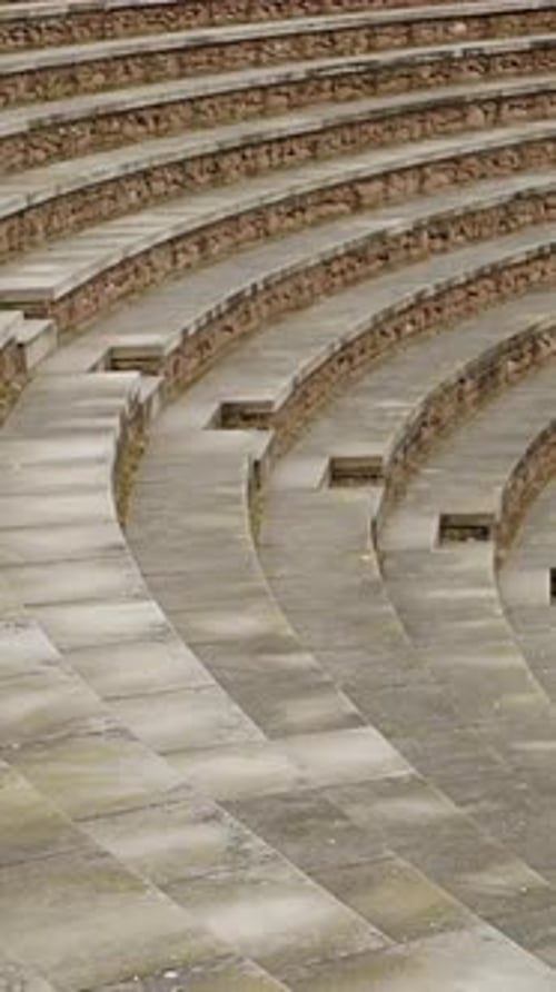 Experience the Stunning View of the Magnificent Ancient Theater Architecture and Steps