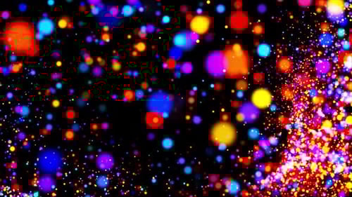 Abstract Colorful Particle Wave Flow Background Loop