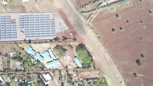 Marketplace view from top . Footage of a market .