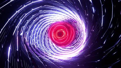 Cyber Storm Violett mit rotem, hellem VJ Loop-Hintergrund