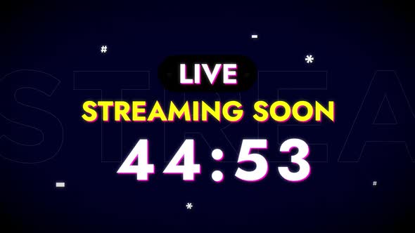Live Streaming Starting Soon 1 Minutes Countdown Timer, Infographics ...