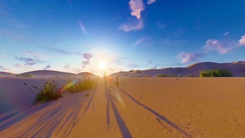 Serene Desert Landscape at Sunset