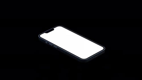 Creative animated smartphone mockup. Template on transparent background. Alpha channel.