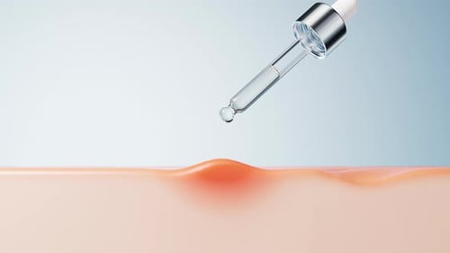 Cosmetic Serum Application for Skin Blemish Removal Animation