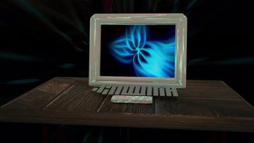 4K Information Computing Technology Background 3D Rendering