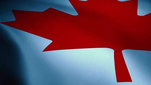 Animated Waving Canadian Flag Background Loop