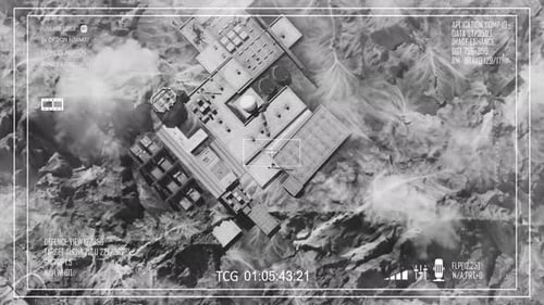 Secret Nuclear base hidden in the desert, Spy drone view