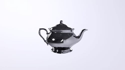 Teapot 3d object rotating loop