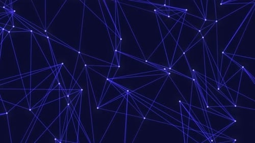 Futuristic Geometric Network Connection Loop Background Animation