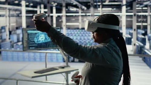 Data Center IT Specialist Investigates AI Configurations Using Virtual Reality