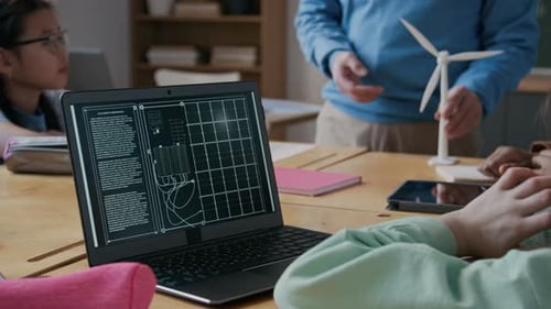 Children Learning About Renewable Energy in Classroom