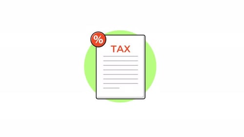 4k Tax Payment Concept Animation Video