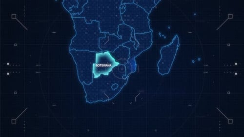 Hud Zoom Karte von Botswana