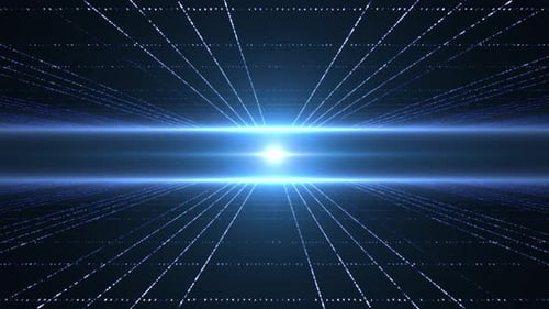 Futuristic Digital Grid Light Stream Motion Background