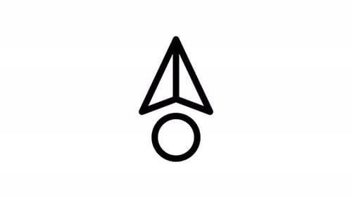 Animated Location Pin Icon Morphing Path Arrow